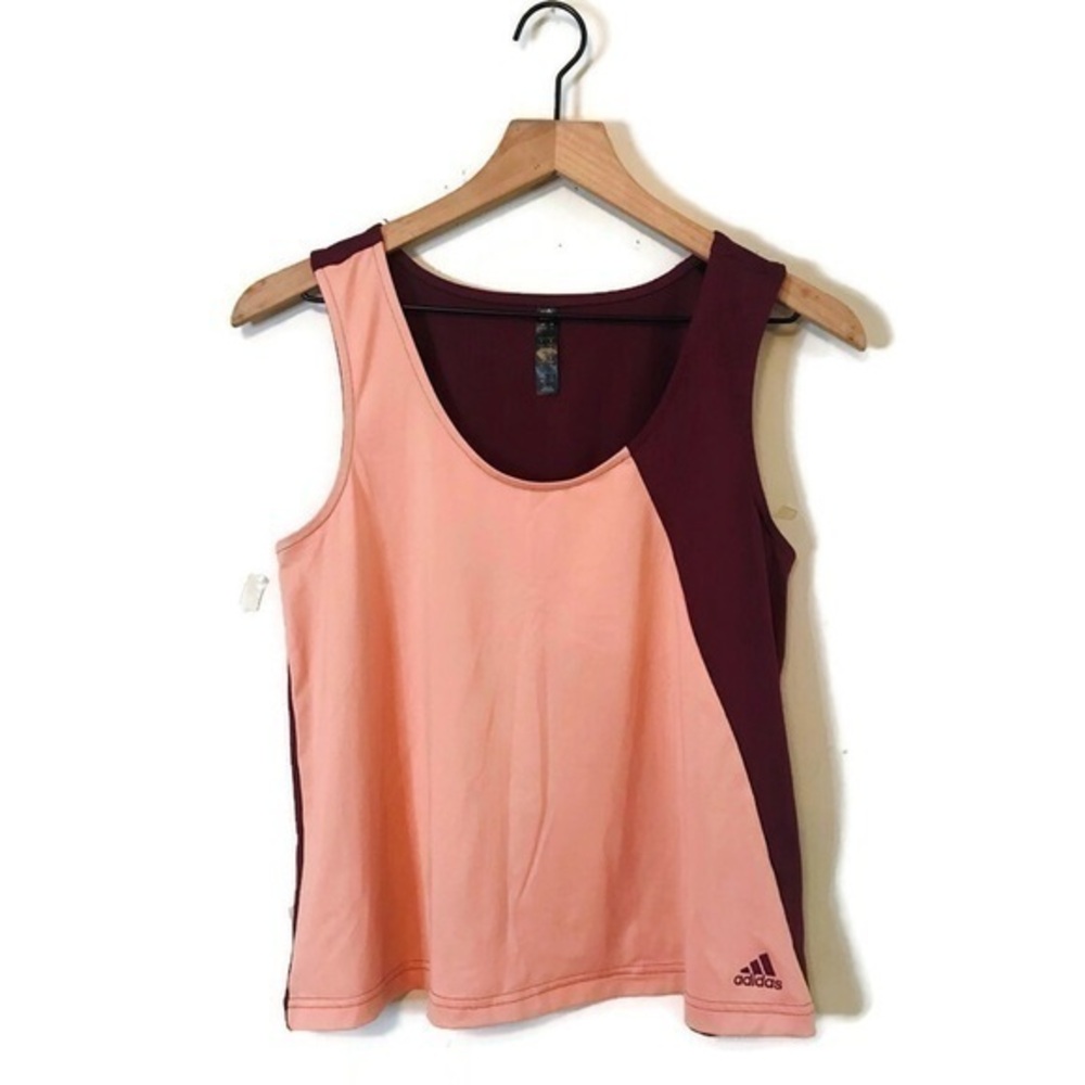 Adidas Primegreen Ambient Blush Color Block Performance Tank Top Women’s Small